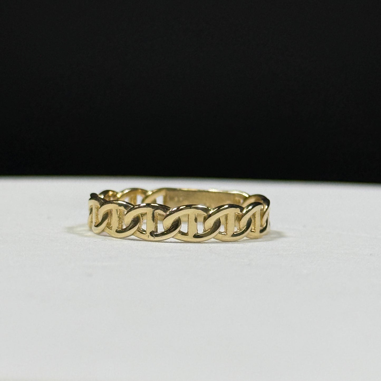 14K Yellow Gold Mariner Link Ring 3g – Size 10.5
