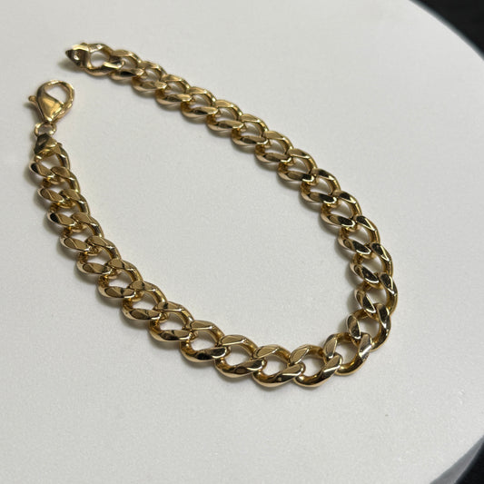 14K Yellow Gold 37.6 Grams 9.5” 9.3mm Curb Bracelet