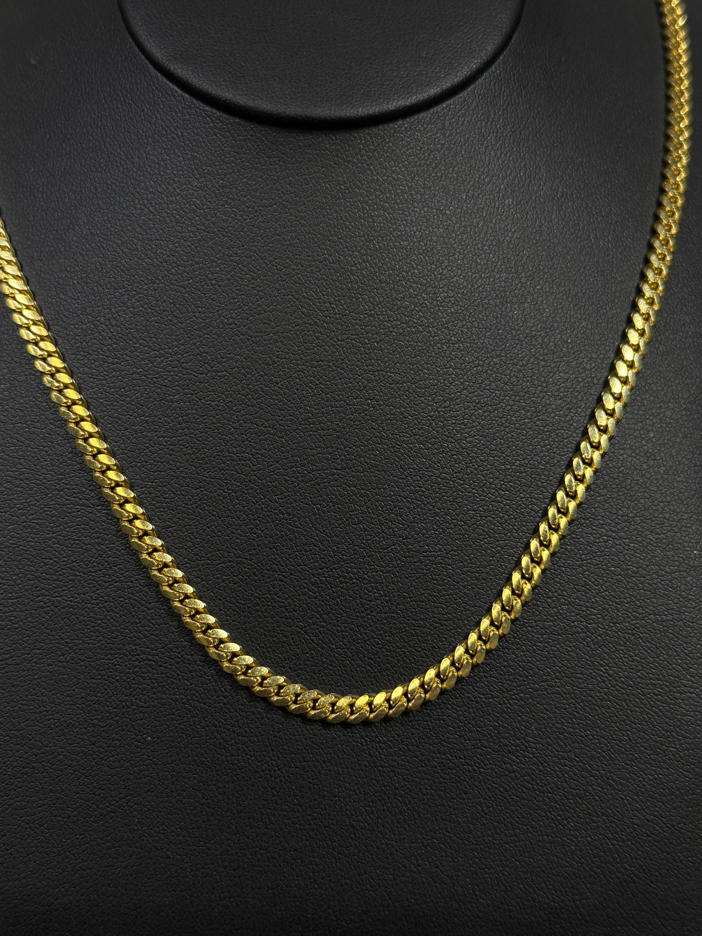 14K Yellow Gold 4mm 22” Cuban Link Chain