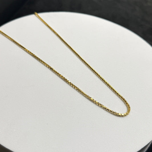 14K Yellow Gold 14.8G 24” Box Link Necklace