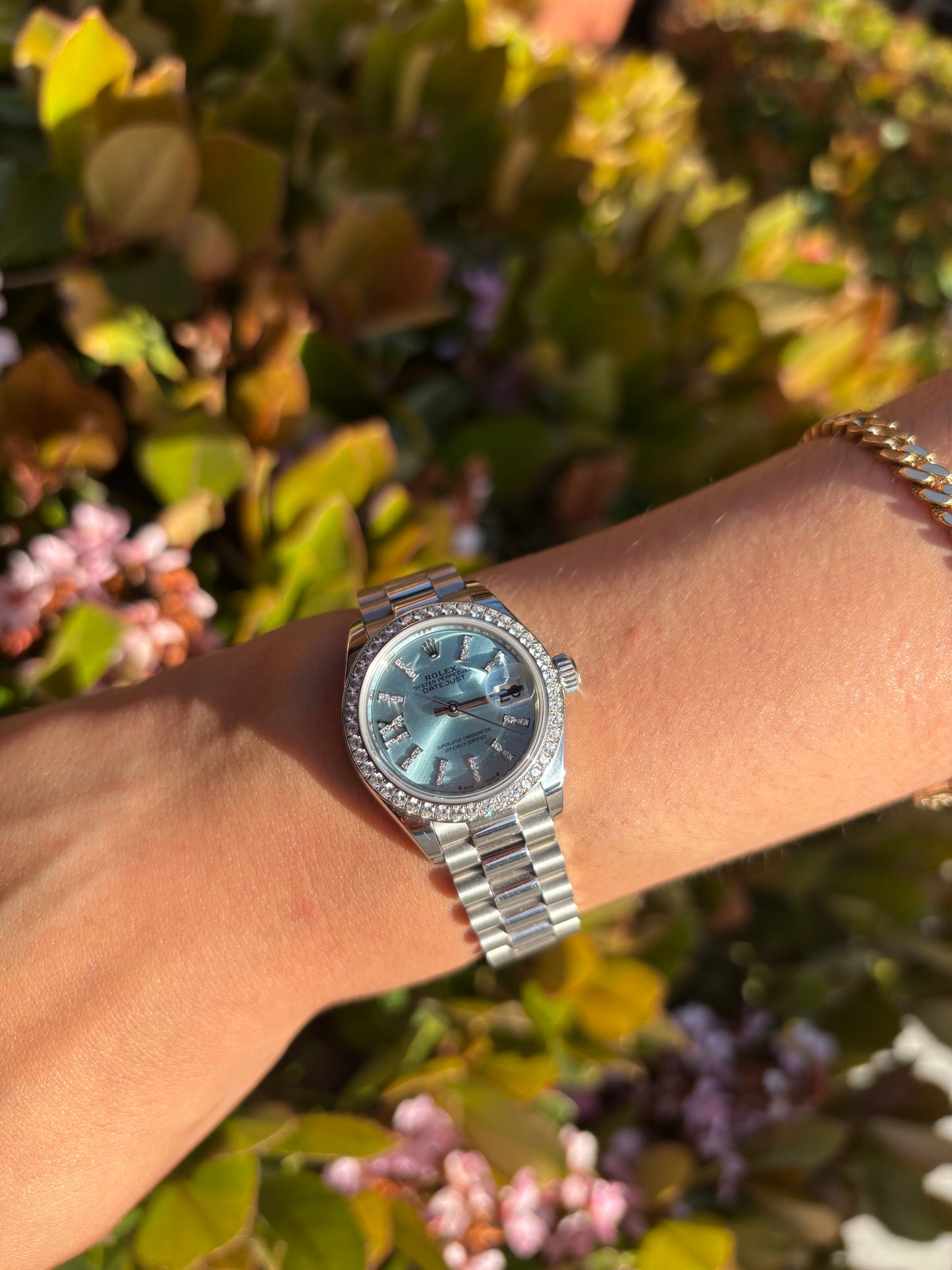 Rolex Datejust Ice Blue Diamond Dial Platinum Ladies Watch – Model 279136BR