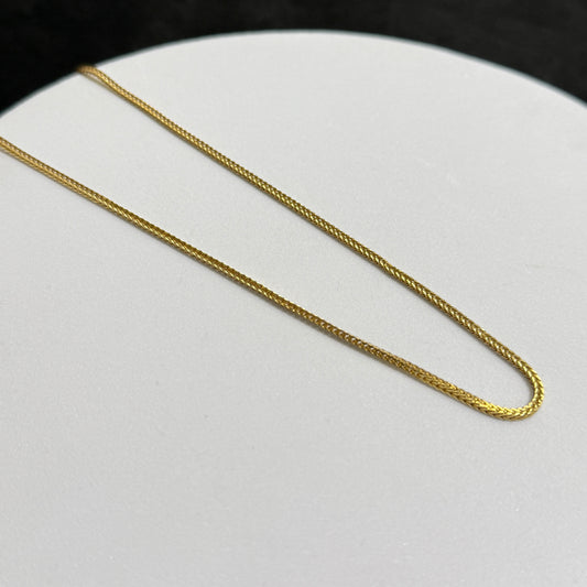 18K Yellow Gold 11.5 Grams 24” 1.61mm Wheat Necklace