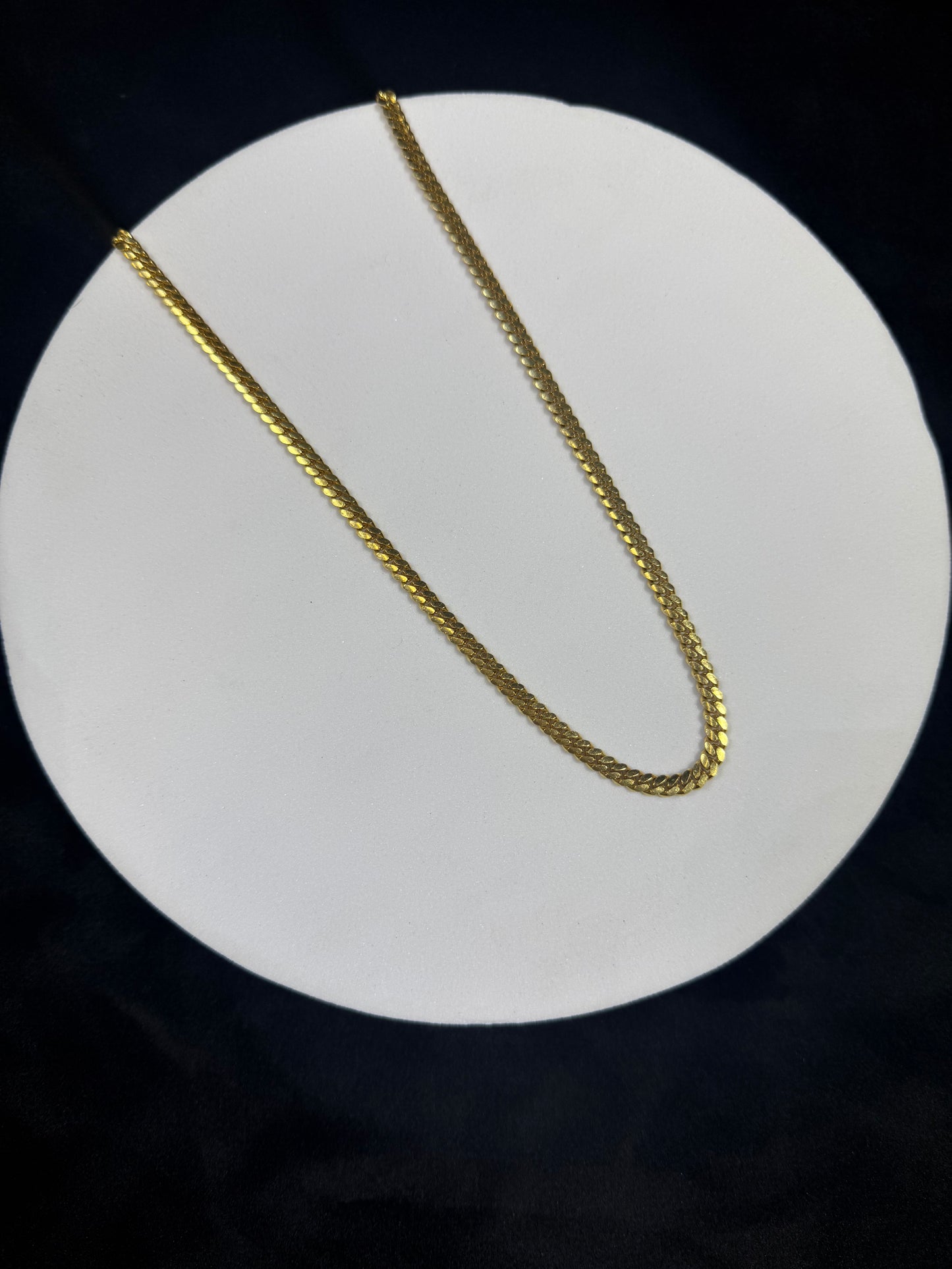 14K Yellow Gold 4mm 22” Cuban Link Chain