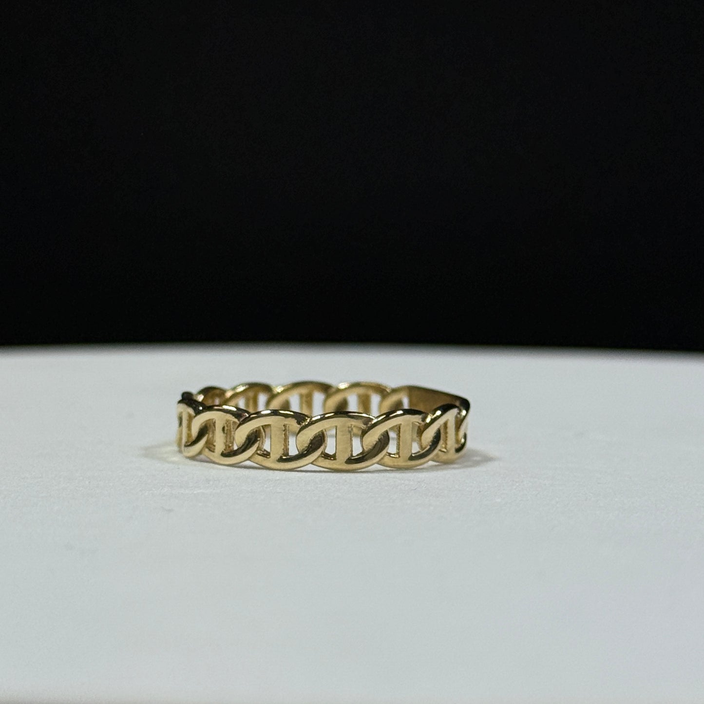 14K Yellow Gold Mariner Link Ring 3g – Size 10.5