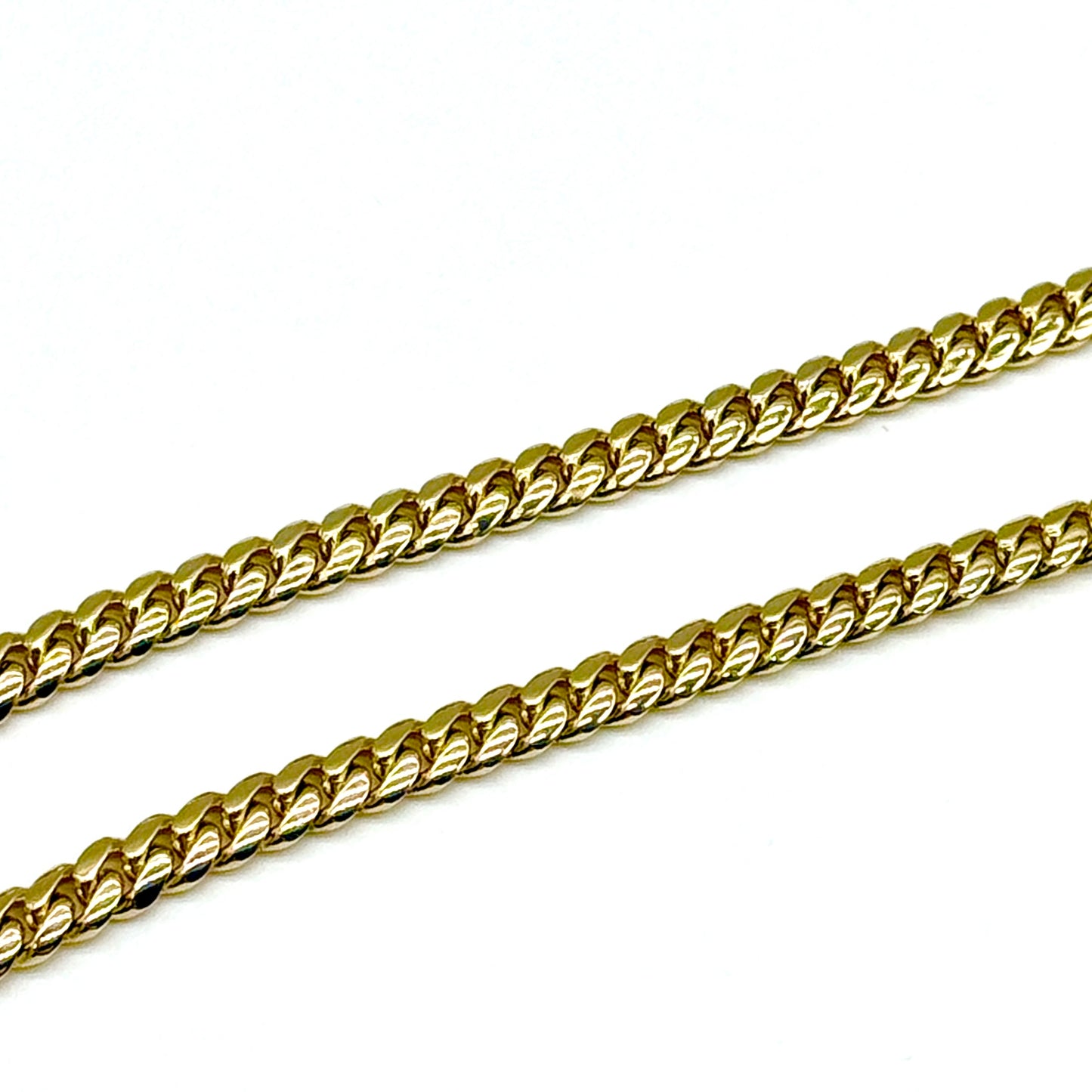 14K Yellow Gold Cuban Link Chain 24 Inch 5mm 48.7 Grams Solid Gold Necklace