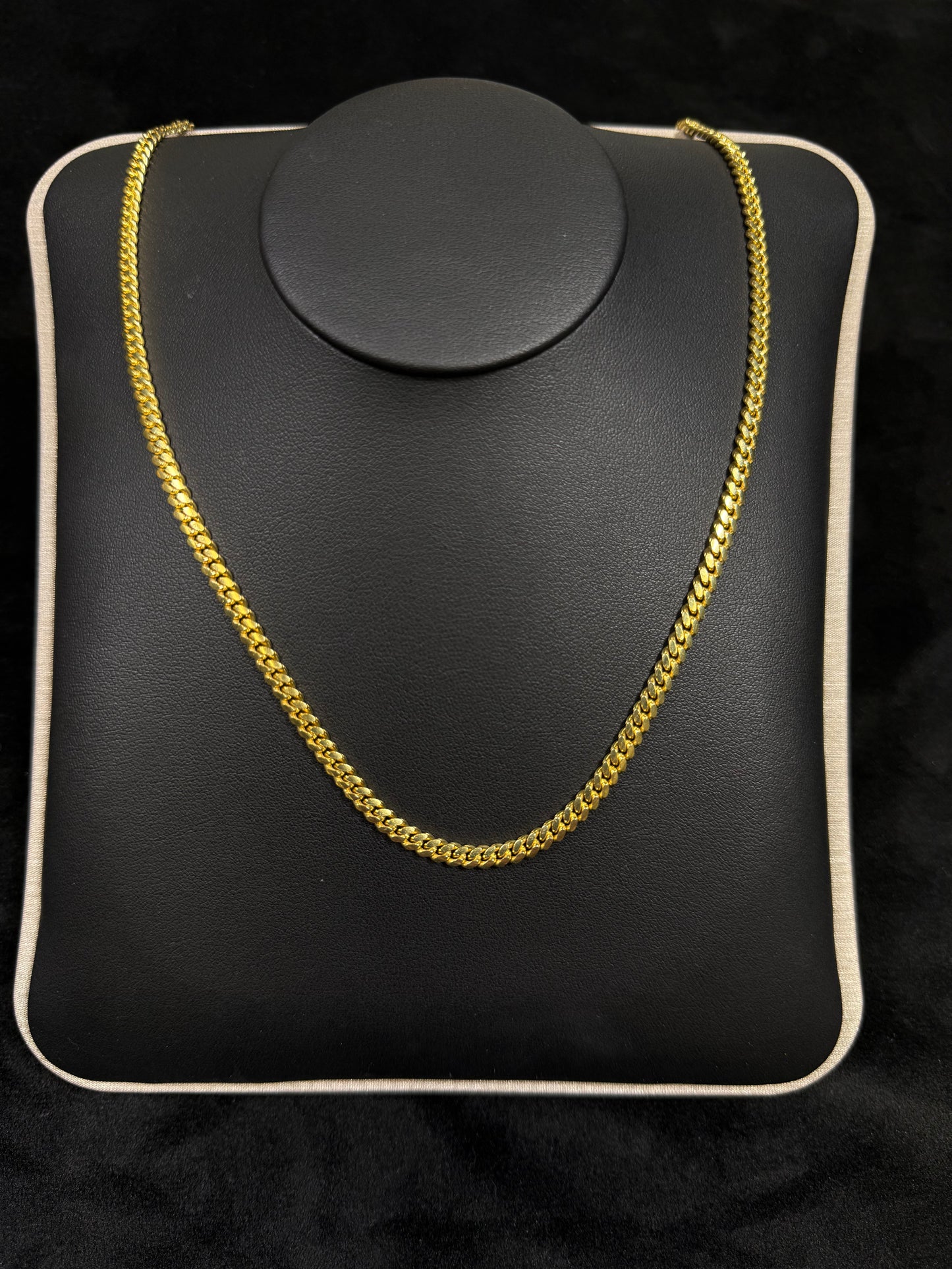 14K Yellow Gold 4mm 22” Cuban Link Chain