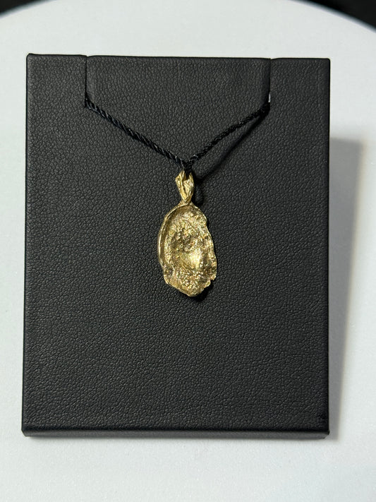 14K Yellow Gold Jesus Christ Face Religious 2.1G Pendant