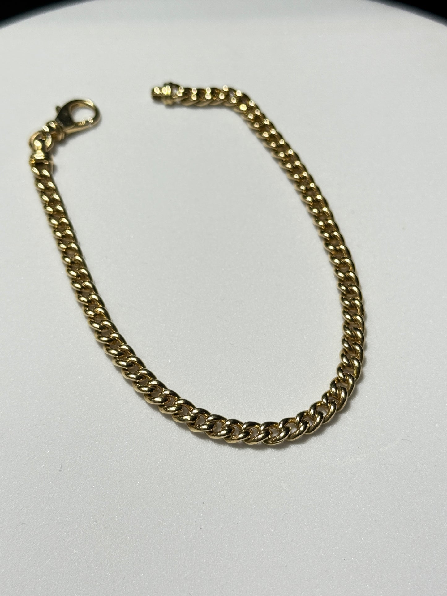 14K Yellow Gold 16G 8.5" 4.5mm Curb Bracelet