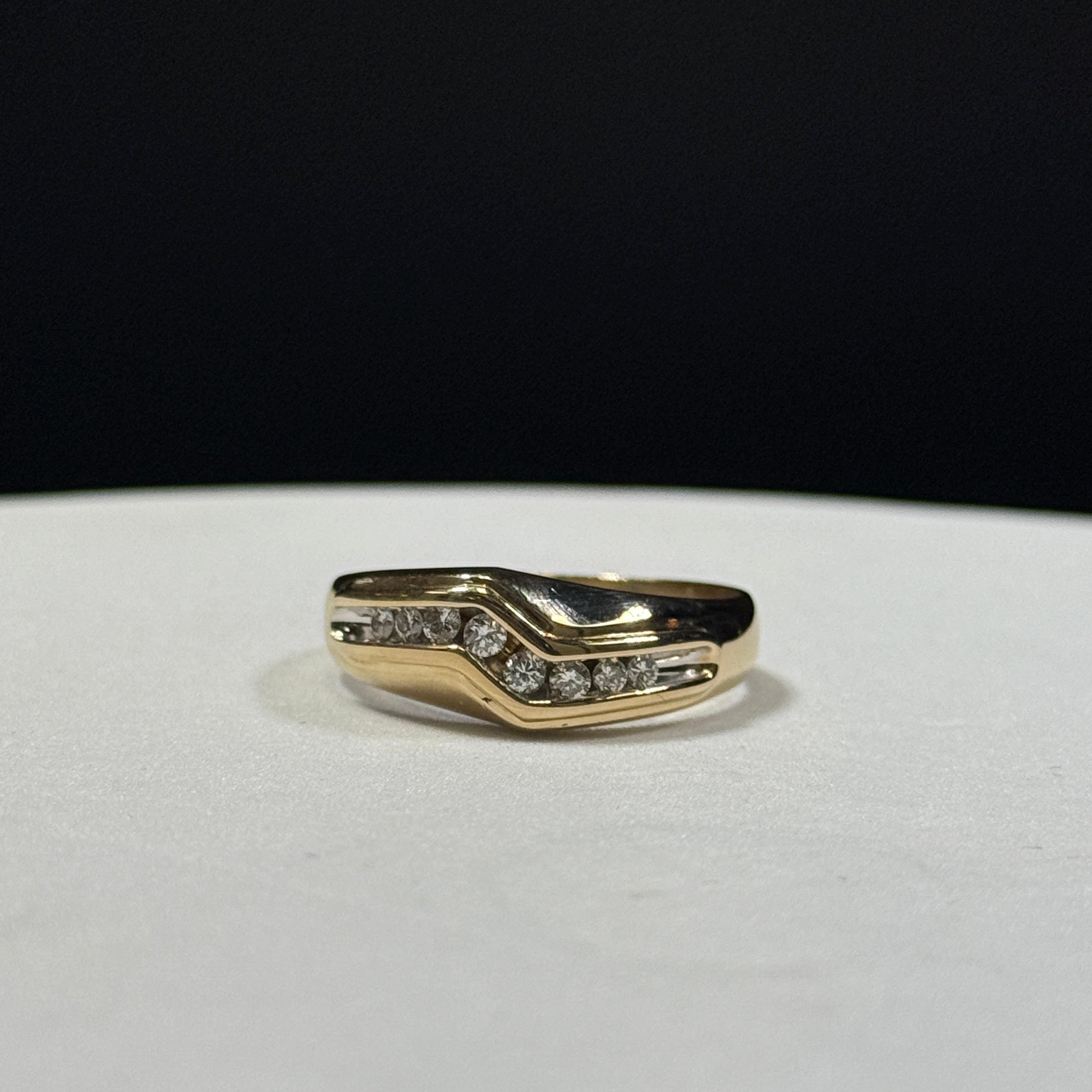 14K Yellow Gold Diamond Gents Band 5.7g – Size 11.5 (.24ctw)