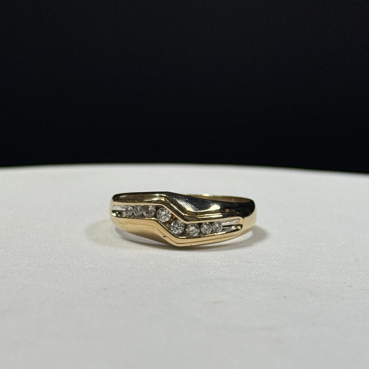 14K Yellow Gold Diamond Gents Band 5.7g – Size 11.5 (.24ctw)