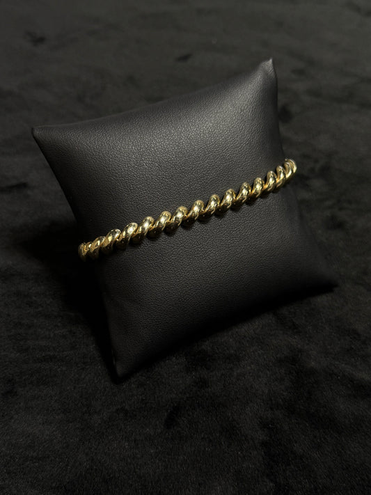 14K Yellow Gold San Marco Link 7” Bracelet