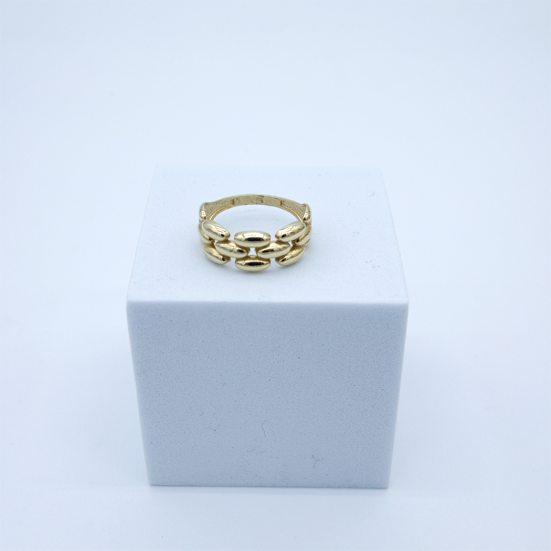 14K Yellow Gold Panther Link Ring