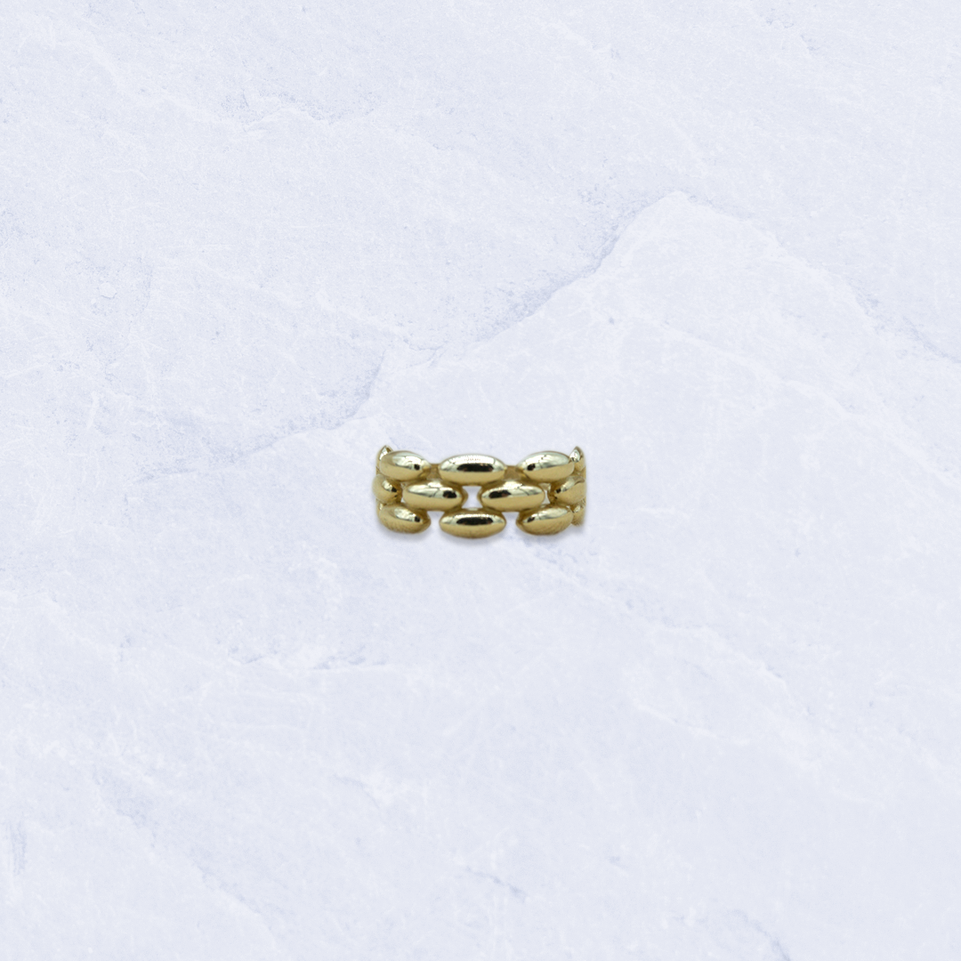 14K Yellow Gold Panther Link Ring