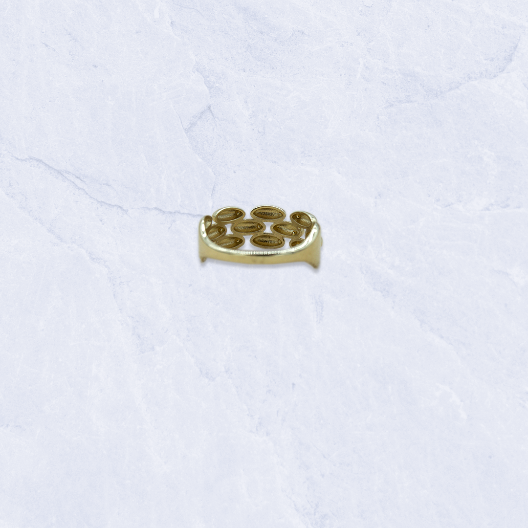 14K Yellow Gold Panther Link Ring