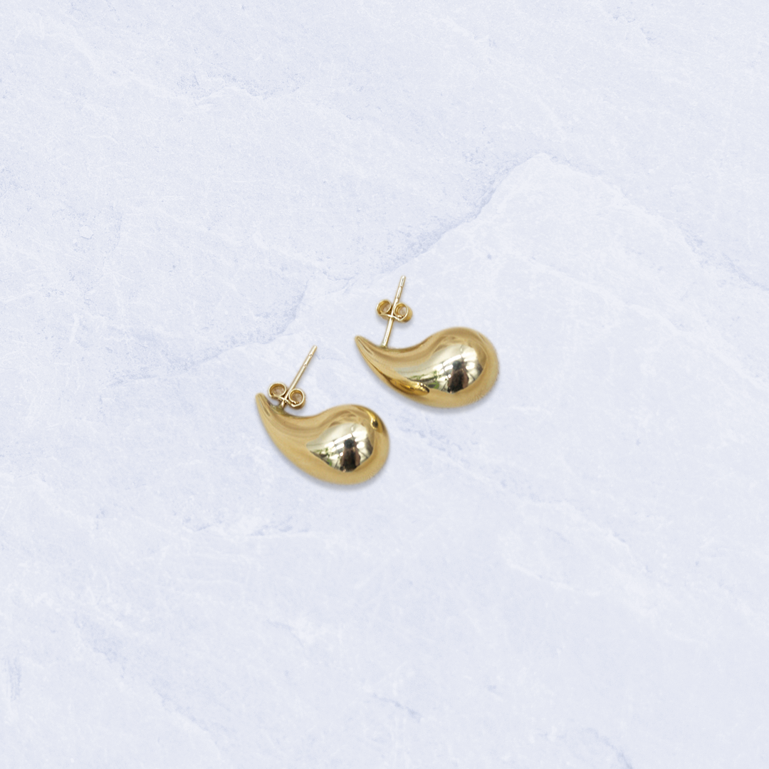 14K Yellow Gold Teardrop Earrings