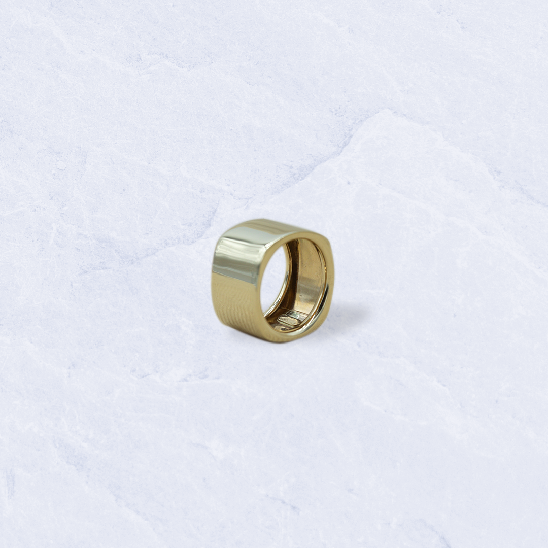 14K Yellow Gold Squared Ring