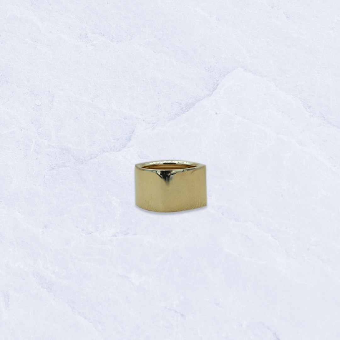 14K Yellow Gold Squared Ring