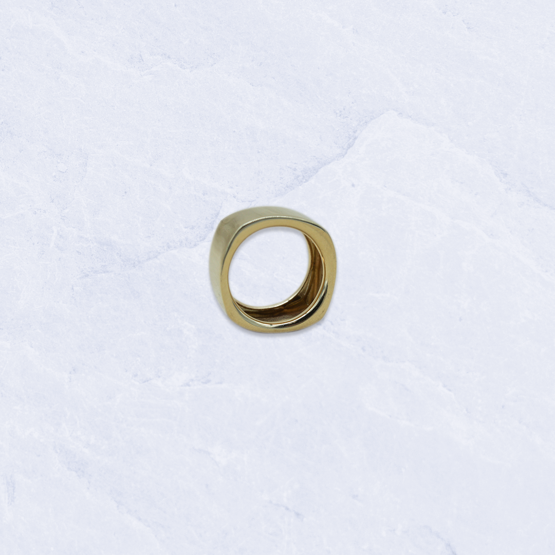 14K Yellow Gold Squared Ring