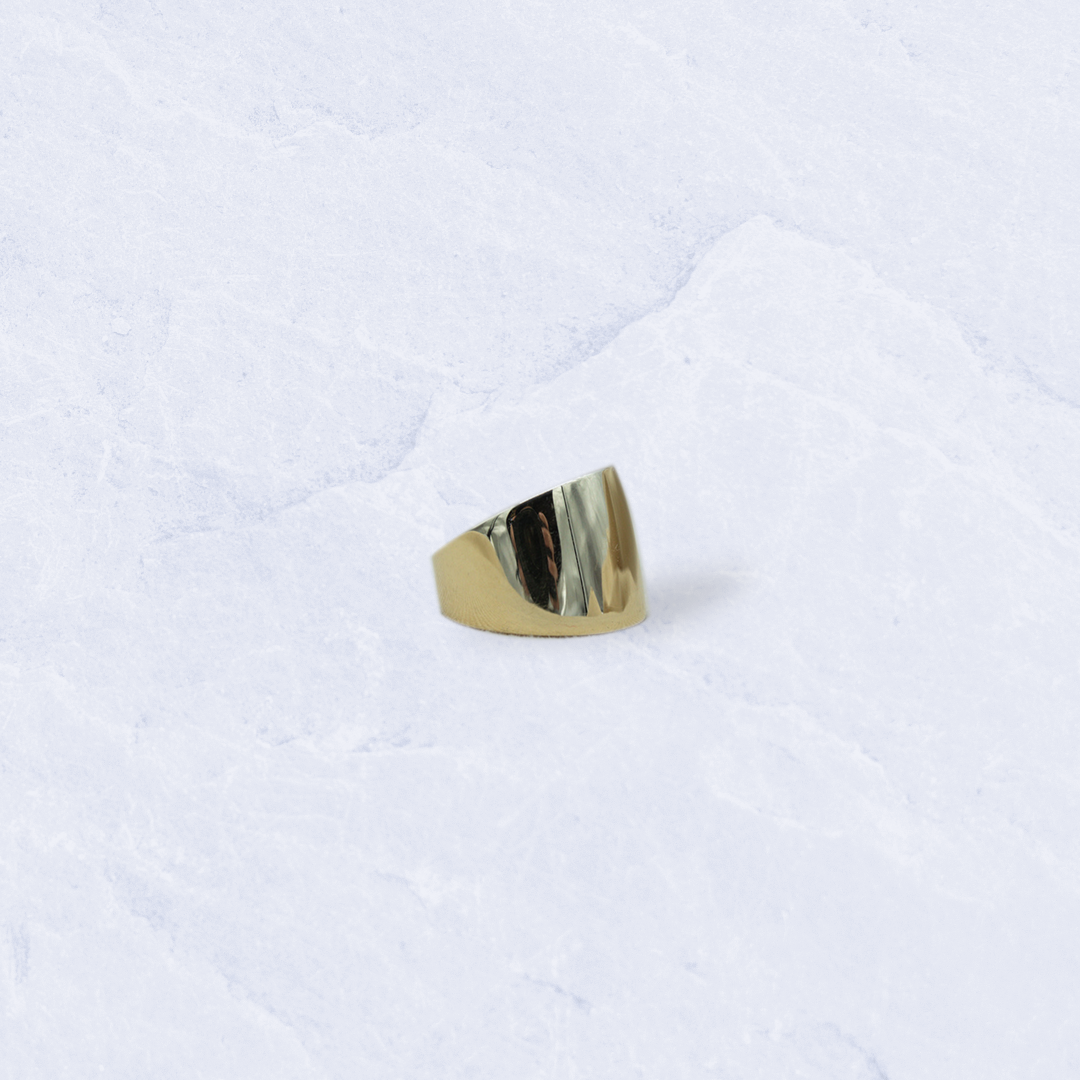 14K Yellow Gold Polished Design Gold Ring