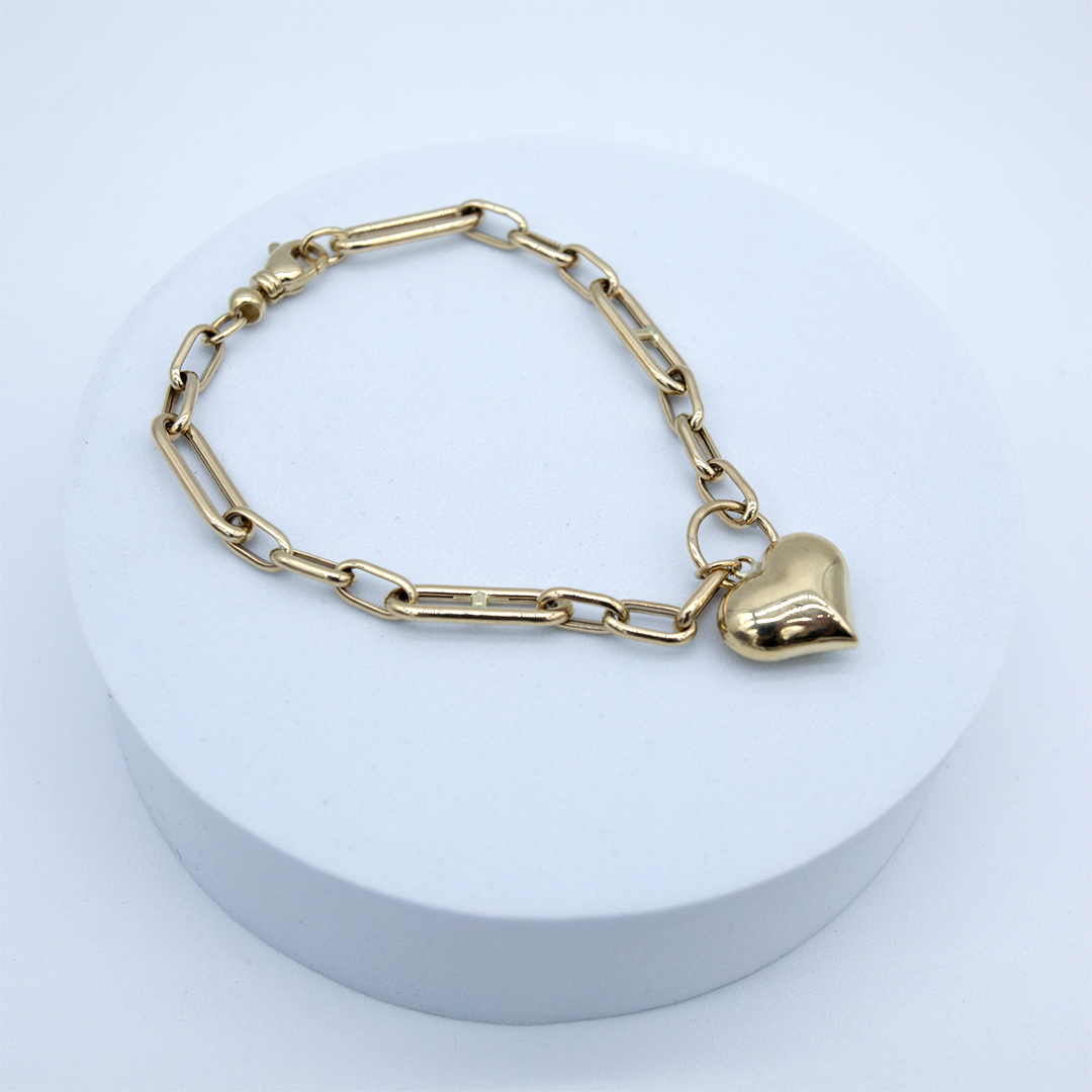 14K Yellow Gold Mix Link Bracelet