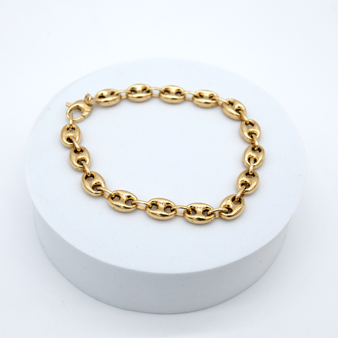 14K Yellow Gold Puff Gucci Bracelet