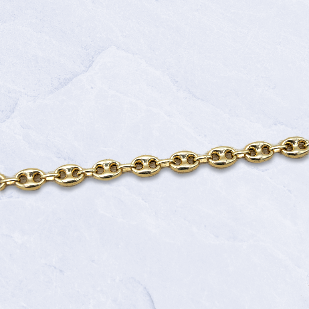 14K Yellow Gold Puff Gucci Bracelet