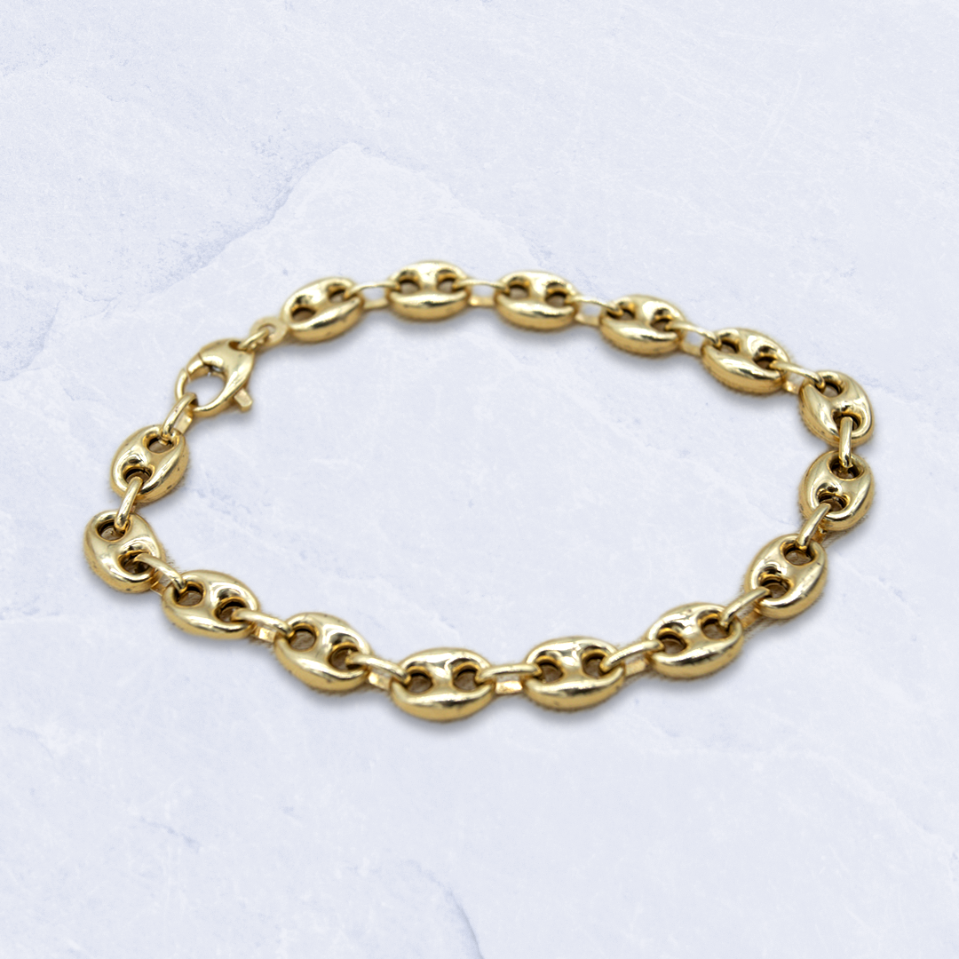 14K Yellow Gold Puff Gucci Bracelet