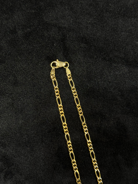 14K Yellow Gold Figaro Link 7.1 Grams 18” Chain