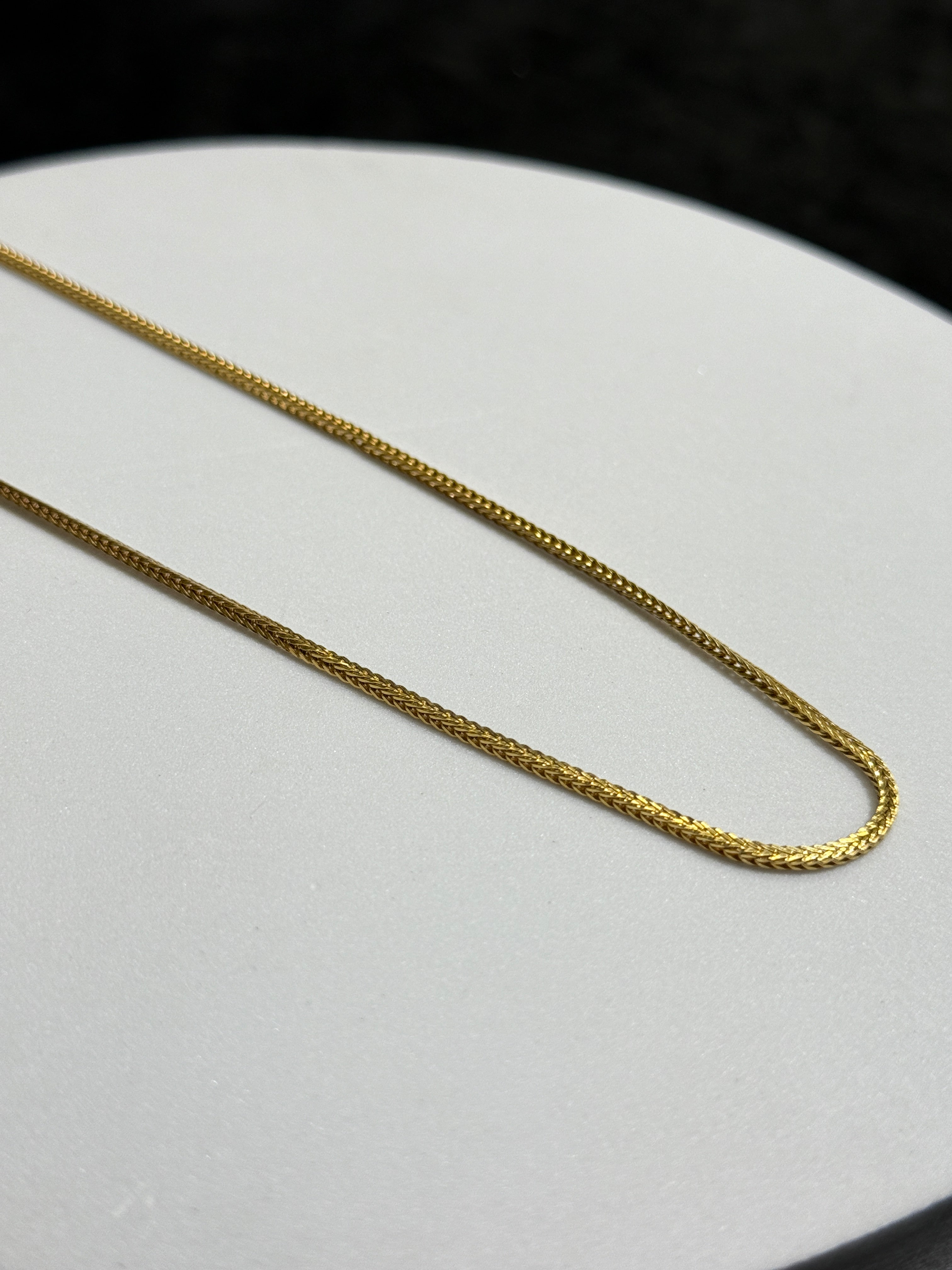 18K Yellow Gold 11.5 Grams 24” 1.61mm Wheat Necklace