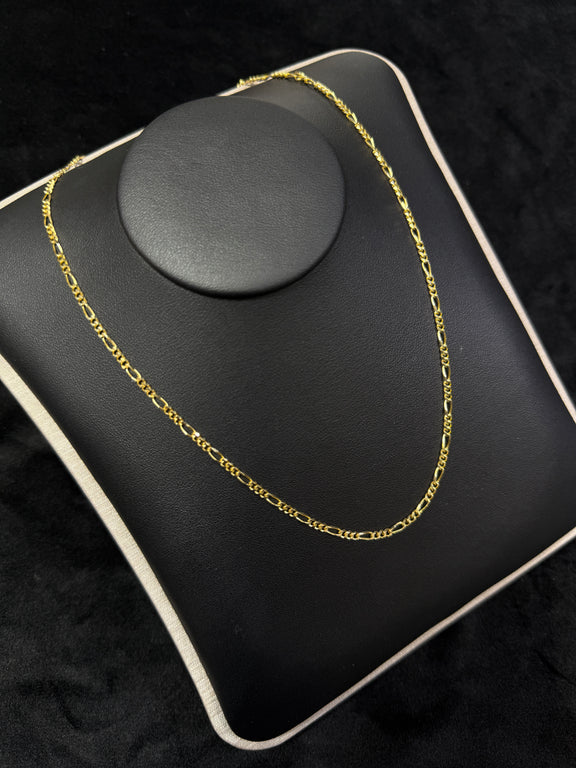14K Yellow Gold Figaro Link 7.1 Grams 18” Chain