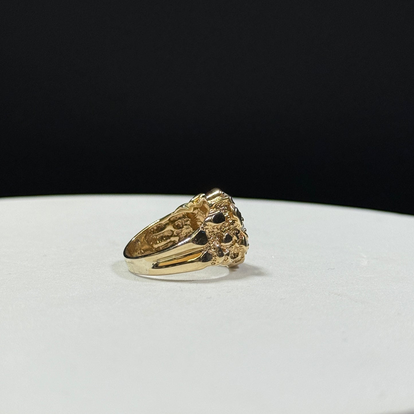 10K Yellow Gold Diamond Nugget Ring 7.8g – Size 7.5 (.86ctw)