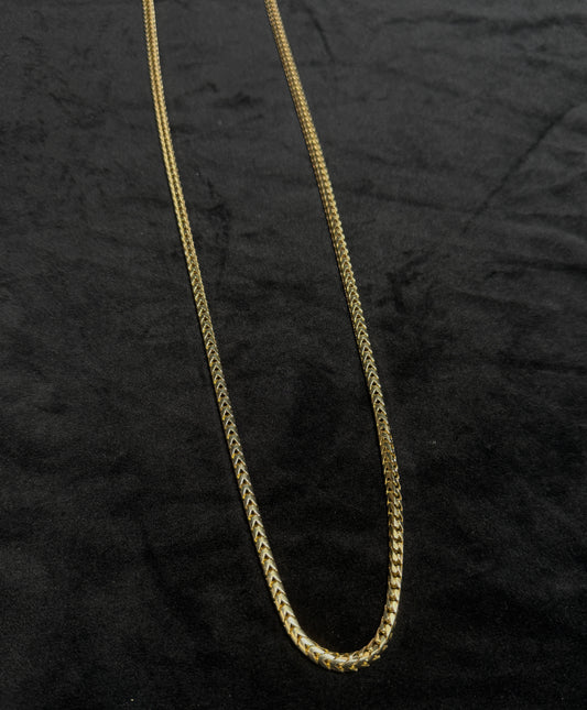 14K Yellow Gold 4.4mm Franco Link 32” Chain
