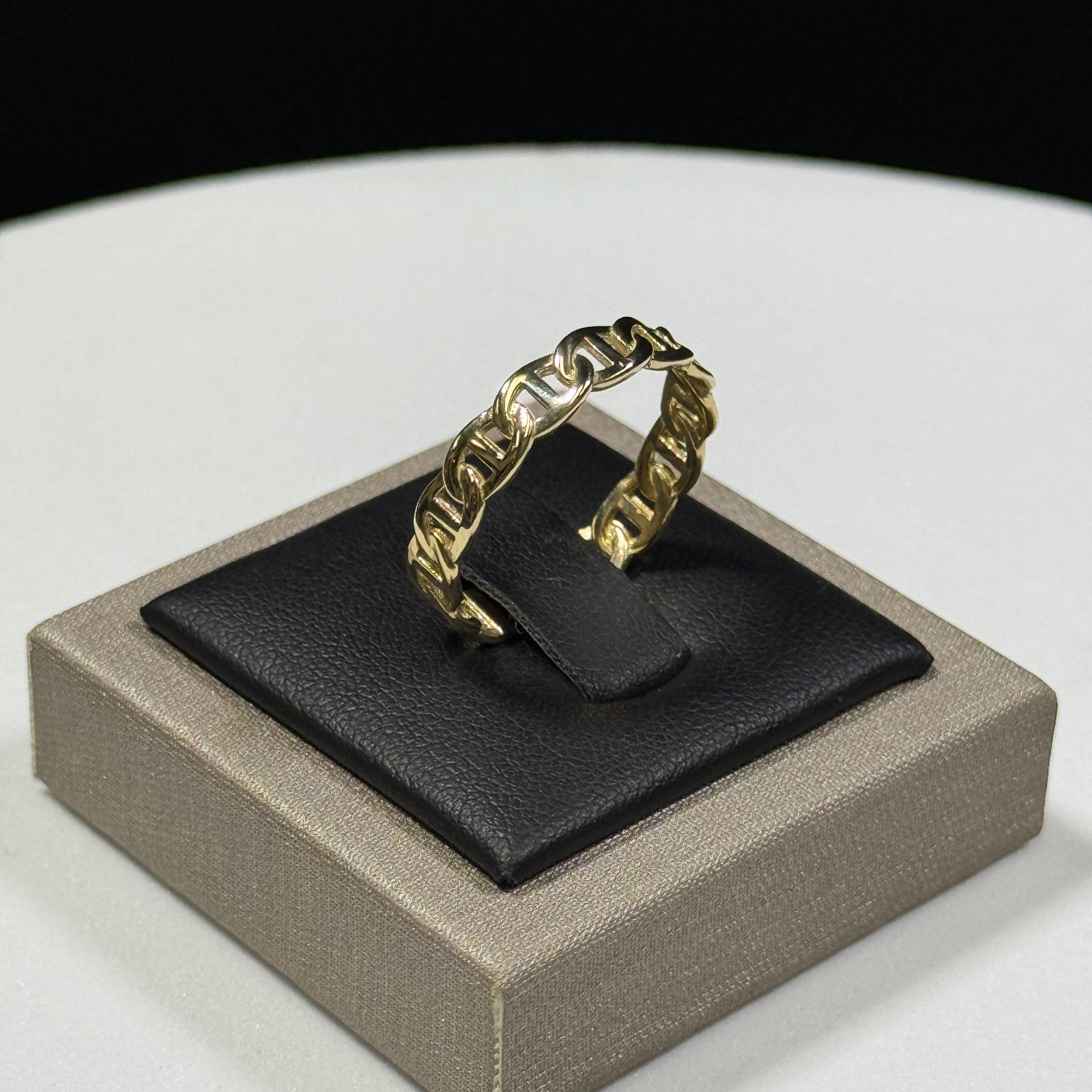 14K Yellow Gold Mariner Link Ring 3g – Size 10.5