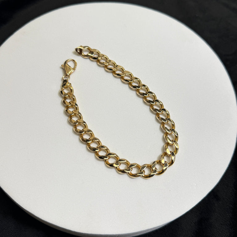 14K Yellow Gold 37.6 Grams 9.5” 9.3mm Curb Bracelet