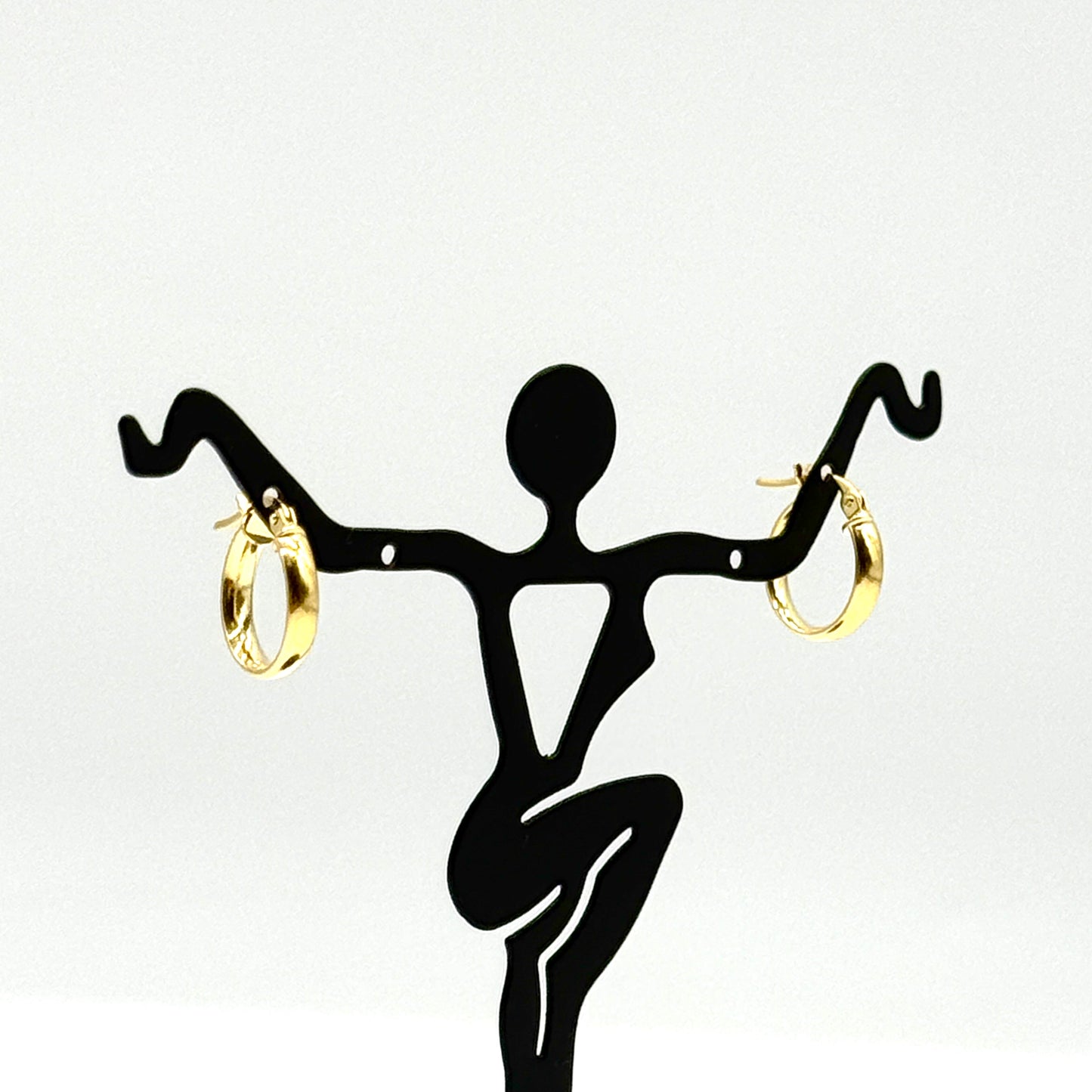 14K Yellow Gold Small Polished Earrings 0.5” Mini Hoops 1 Gram