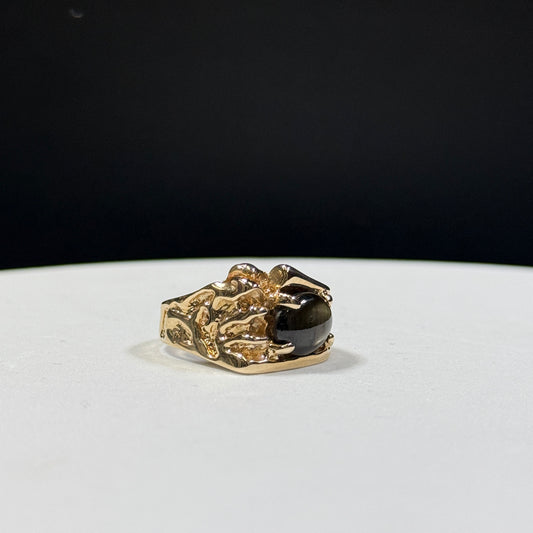 14K Yellow Gold 10.5G Star Sapphire Ring Size 9