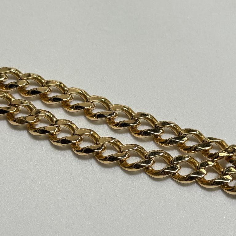 14K Yellow Gold 37.6 Grams 9.5” 9.3mm Curb Bracelet