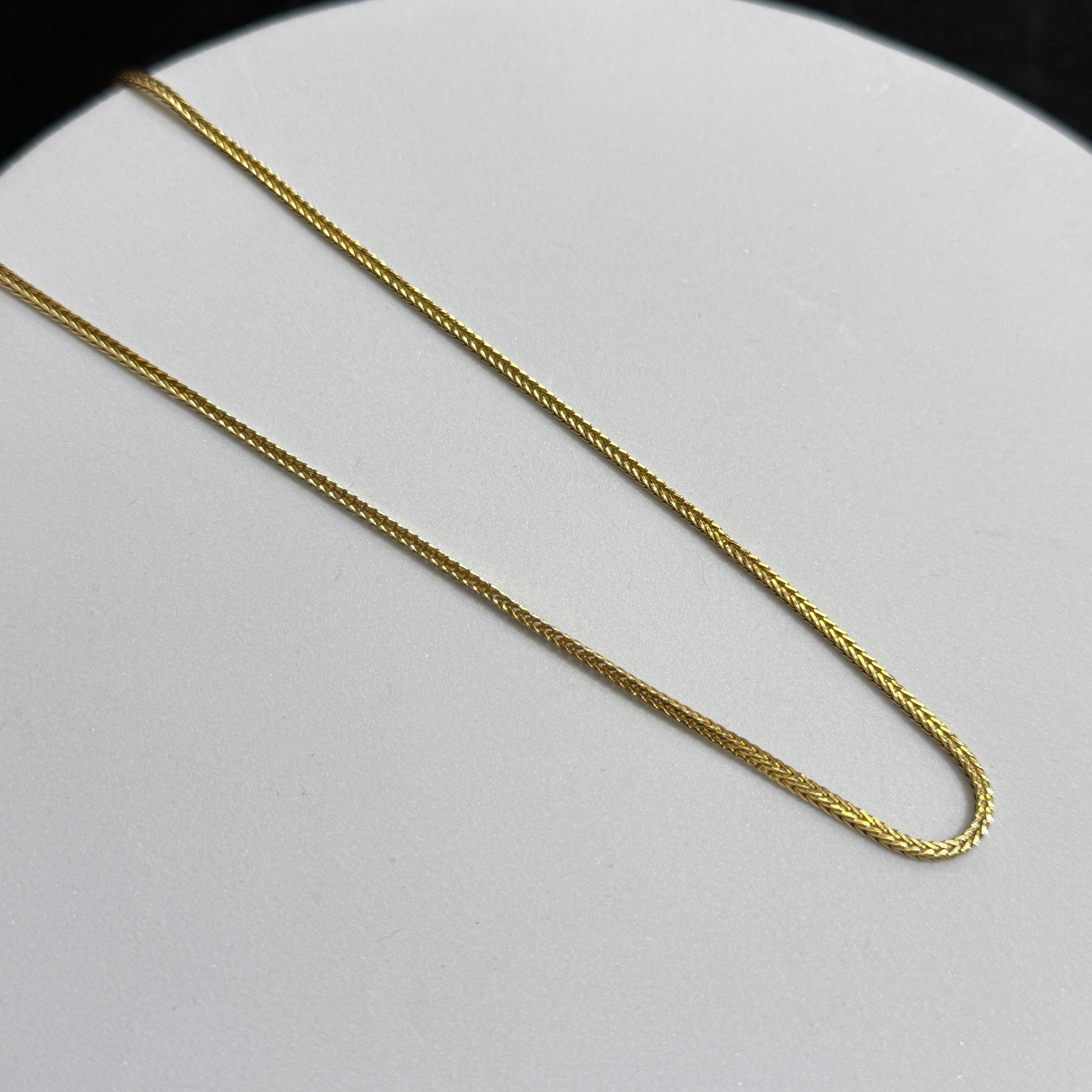 18K Yellow Gold 11.5 Grams 24” 1.61mm Wheat Necklace