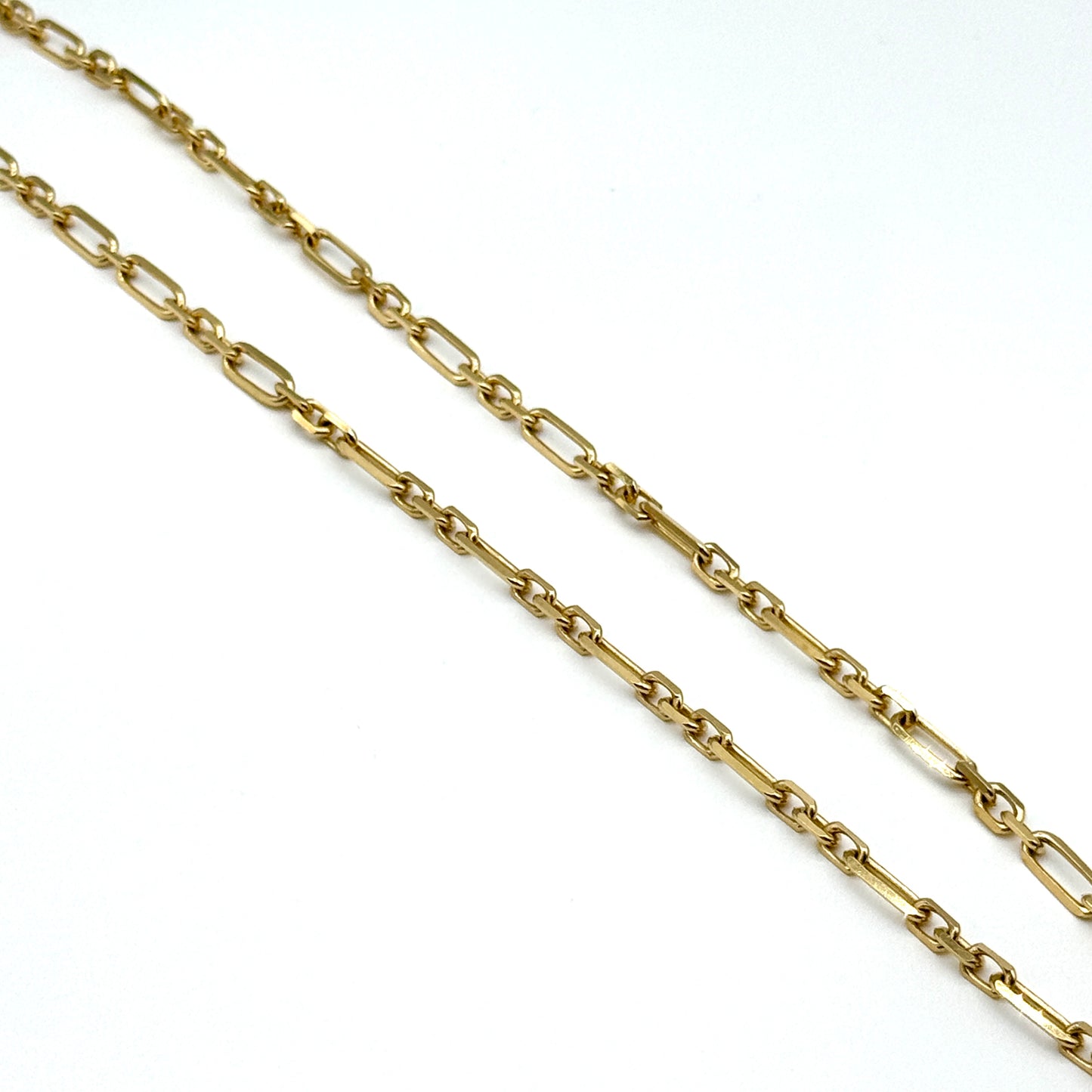 14K Yellow Gold Paperclip Link Chain 21 Inch 4.4mm 20.1 Grams Necklace