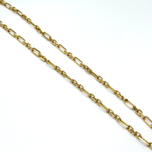 14K Yellow Gold Paperclip Link Chain 21 Inch 4.4mm 20.1 Grams Necklace