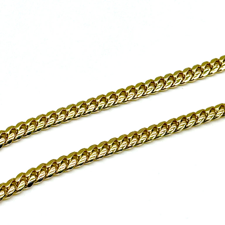 14K Yellow Gold Cuban Link Chain 24 Inch 5mm 48.7 Grams Solid Gold Necklace