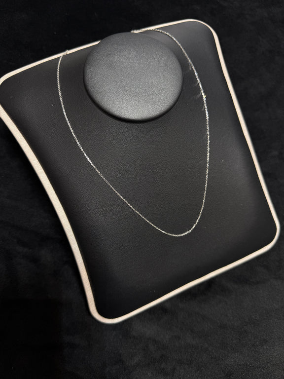 14K White Gold 20” Cable 1.8G Chain