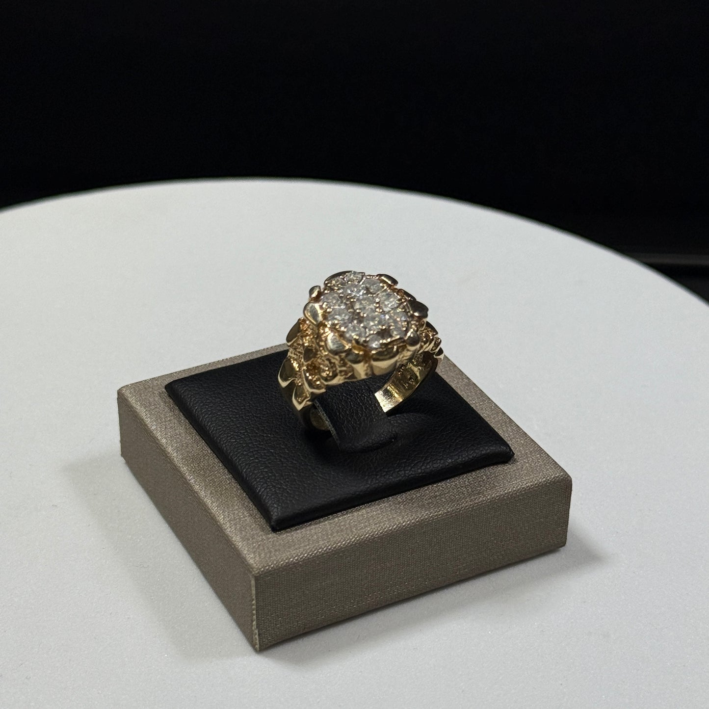 10K Yellow Gold Diamond Nugget Ring 7.8g – Size 7.5 (.86ctw)