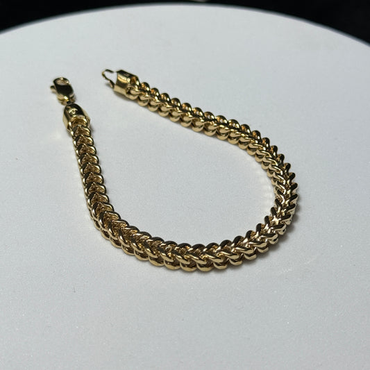 10K Yellow Gold 1.3 Grams 5.5mm Franco Bracelet