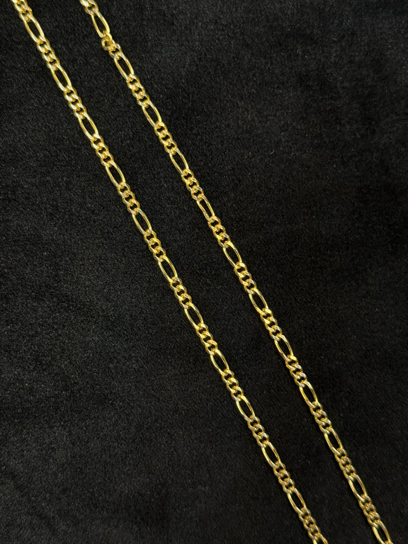14K Yellow Gold Figaro Link 7.1 Grams 18” Chain
