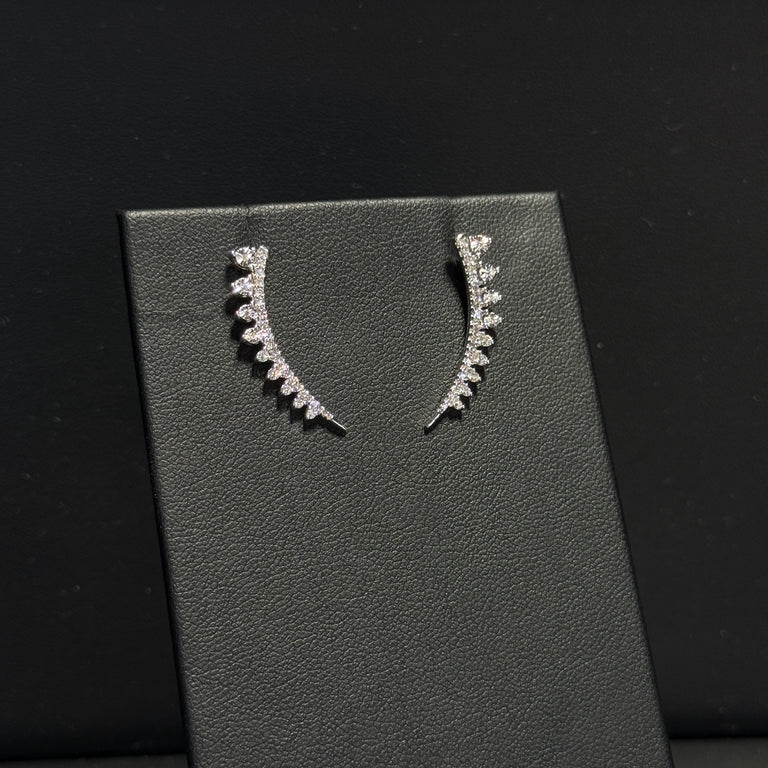 10K White Gold Fancy Diamond .154ctw Earrings