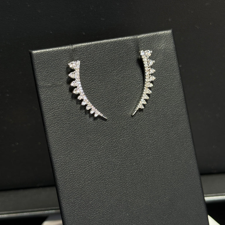 10K White Gold Fancy Diamond .154ctw Earrings