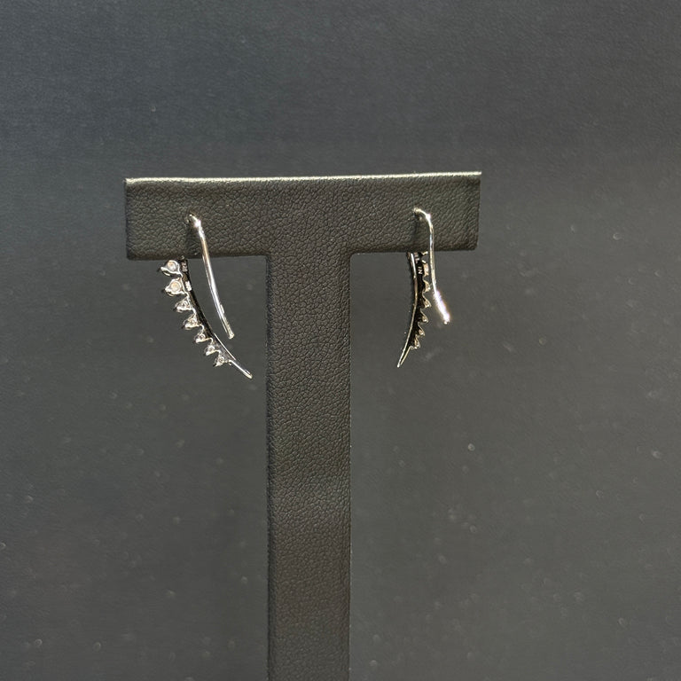 10K White Gold Fancy Diamond .154ctw Earrings