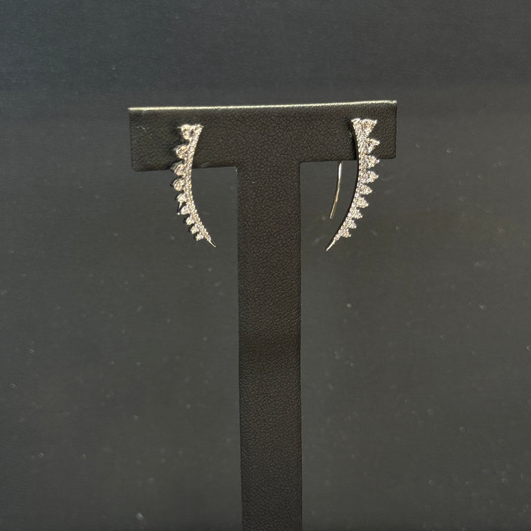 10K White Gold Fancy Diamond .154ctw Earrings