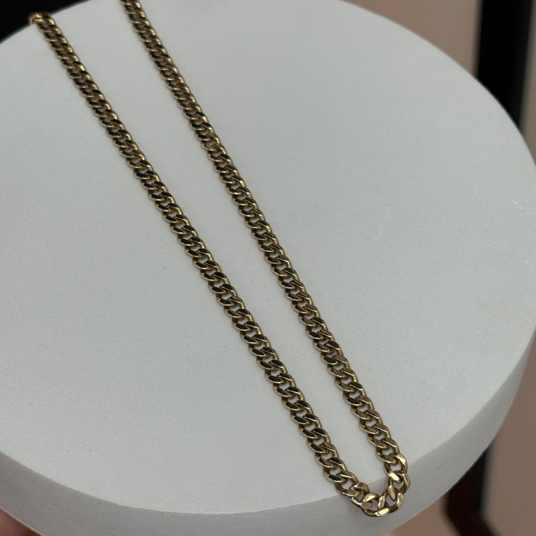 14K Yellow Gold Curb Link Chain 20.5